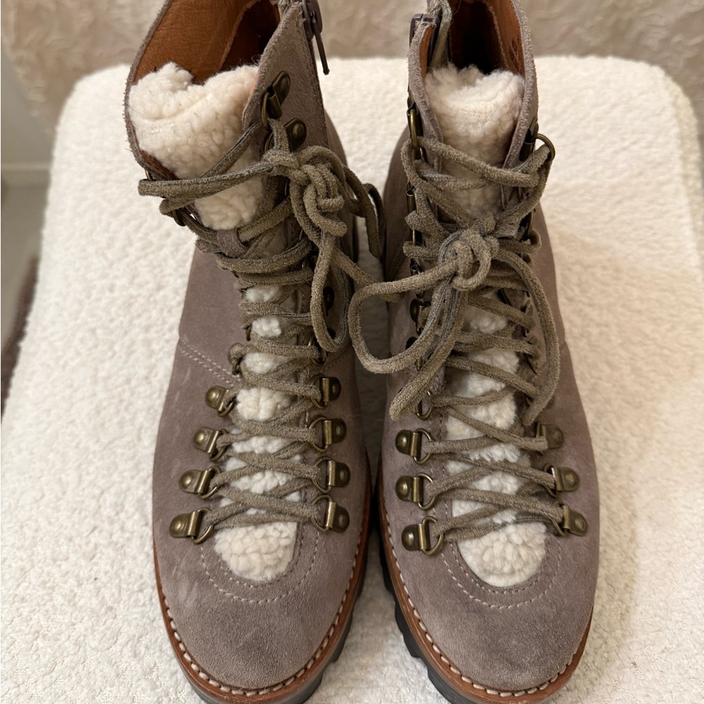Sam Edelman vegan shearling suede winter snow boots